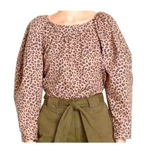 La Vie by Rebecca Taylor Leopard Blouse